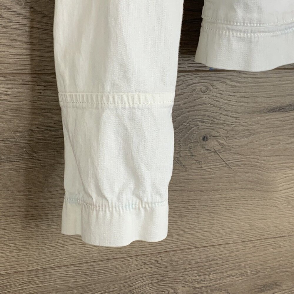 Emilio Pucci Firenze Jacket Womans Size 10 White Denim Stretch Made in Italy - Picture 3 of 15